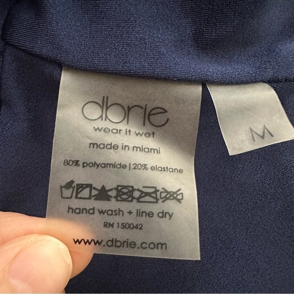 Dbrie Lola‎ One Piece Swimsuit Women's Medium Blue Jean Wash Vacation Beach - Picture 6 of 7